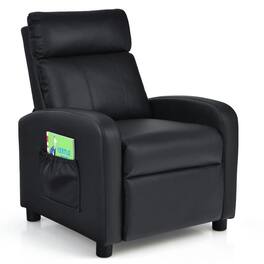Kadyn - Ergonomic PU Leather Kids Recliner Lounge Sofa for 3-12 Age Group- Kids Chairs for Kids - Black