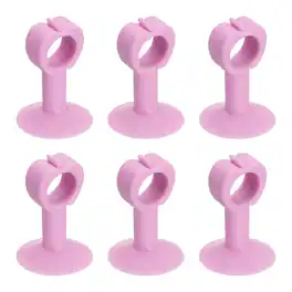 Unique Bargains - High-Quality Silicone Suction Cup Door Handle Stopper, No Drilling Wall Protector for Home Office, Durable, 2.2x1.3" - Pink