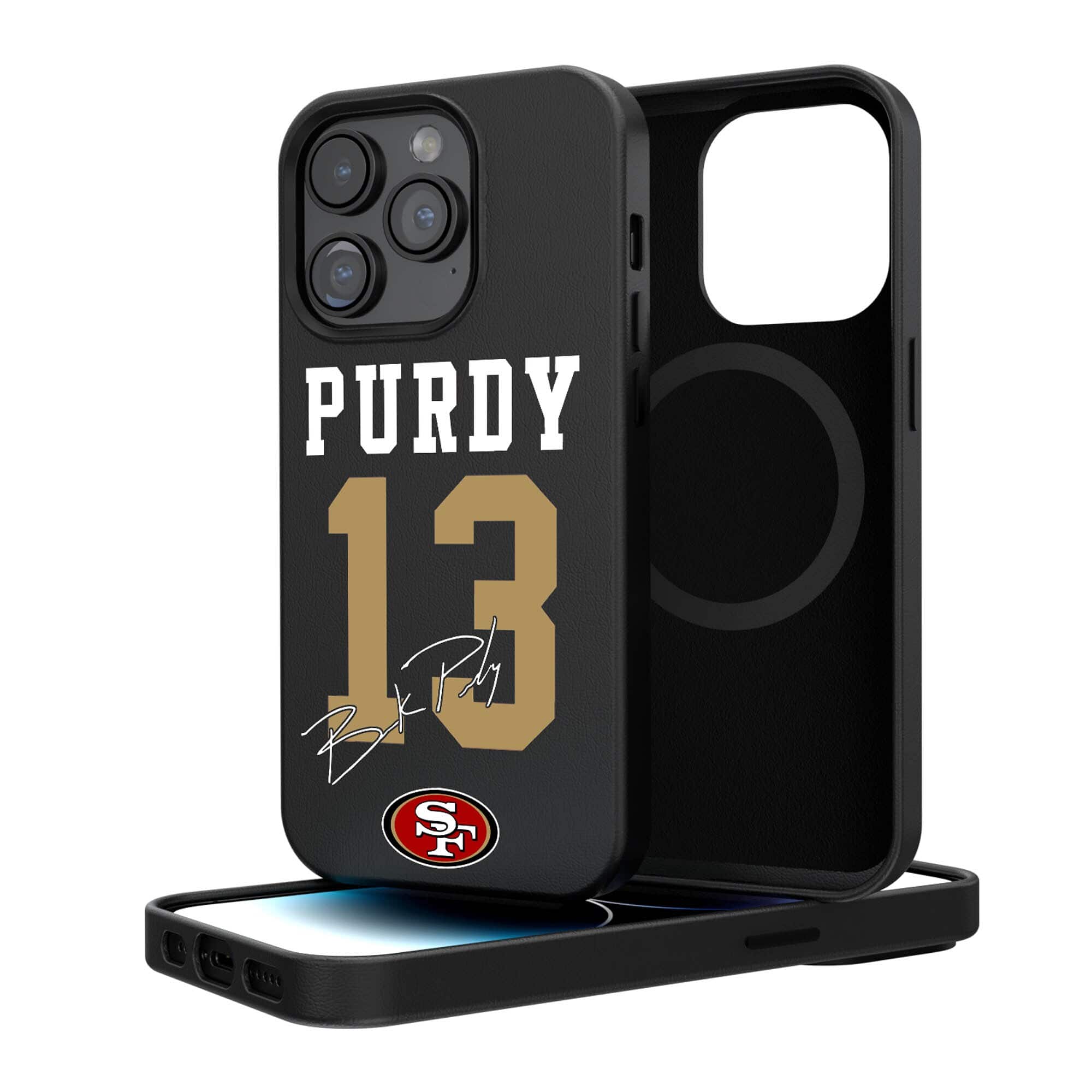 Keyscaper - Brock Purdy San Francisco 49ers iPhone Magnetic Bump Case - 15 - Black