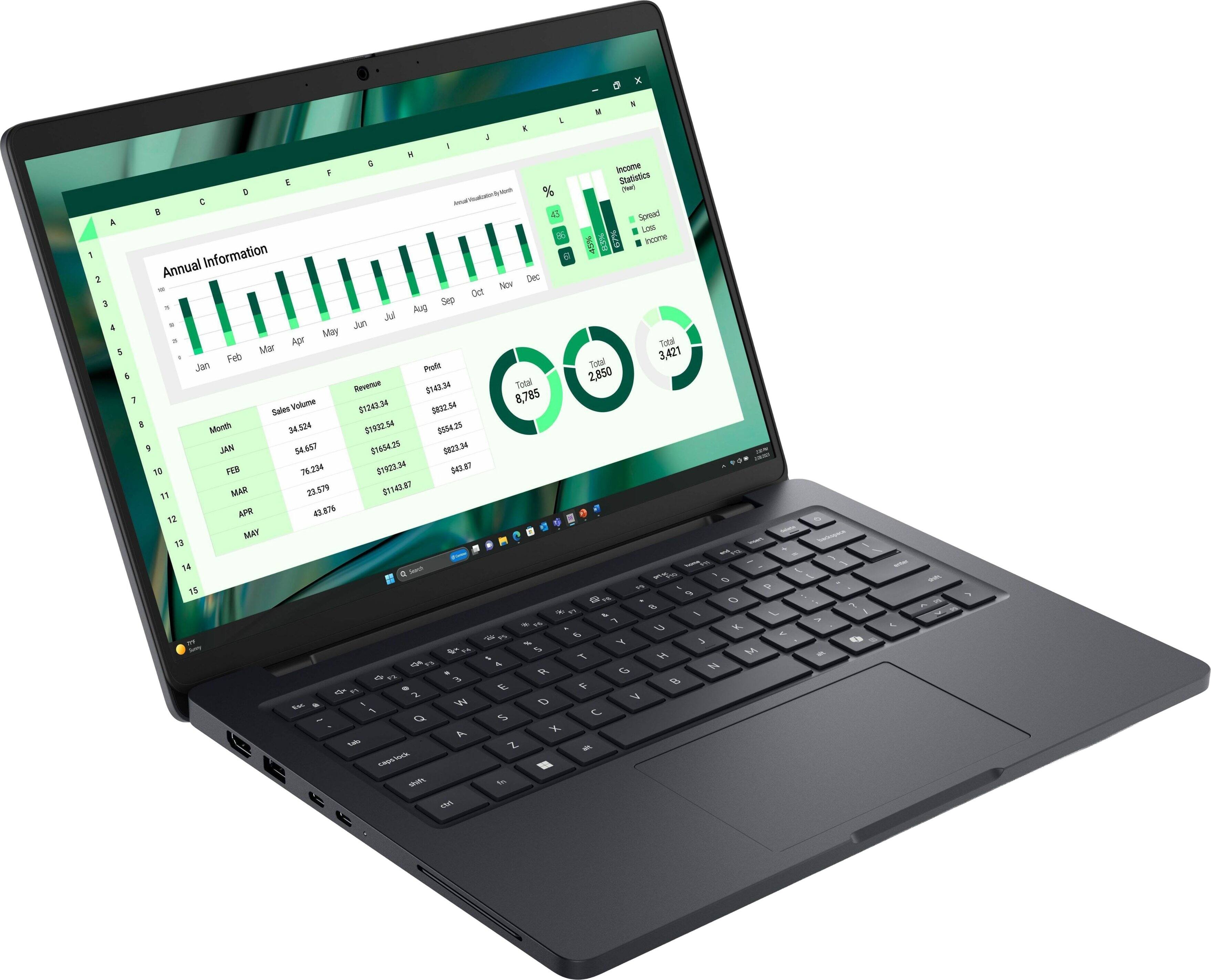 Alt View 13. Dell - Pro Max 14" LCD 1920 x 1200 (Full HD Plus) Laptop - Intel Core Ultra 7 with 32GB Memory - 512 GB SSD - Black.