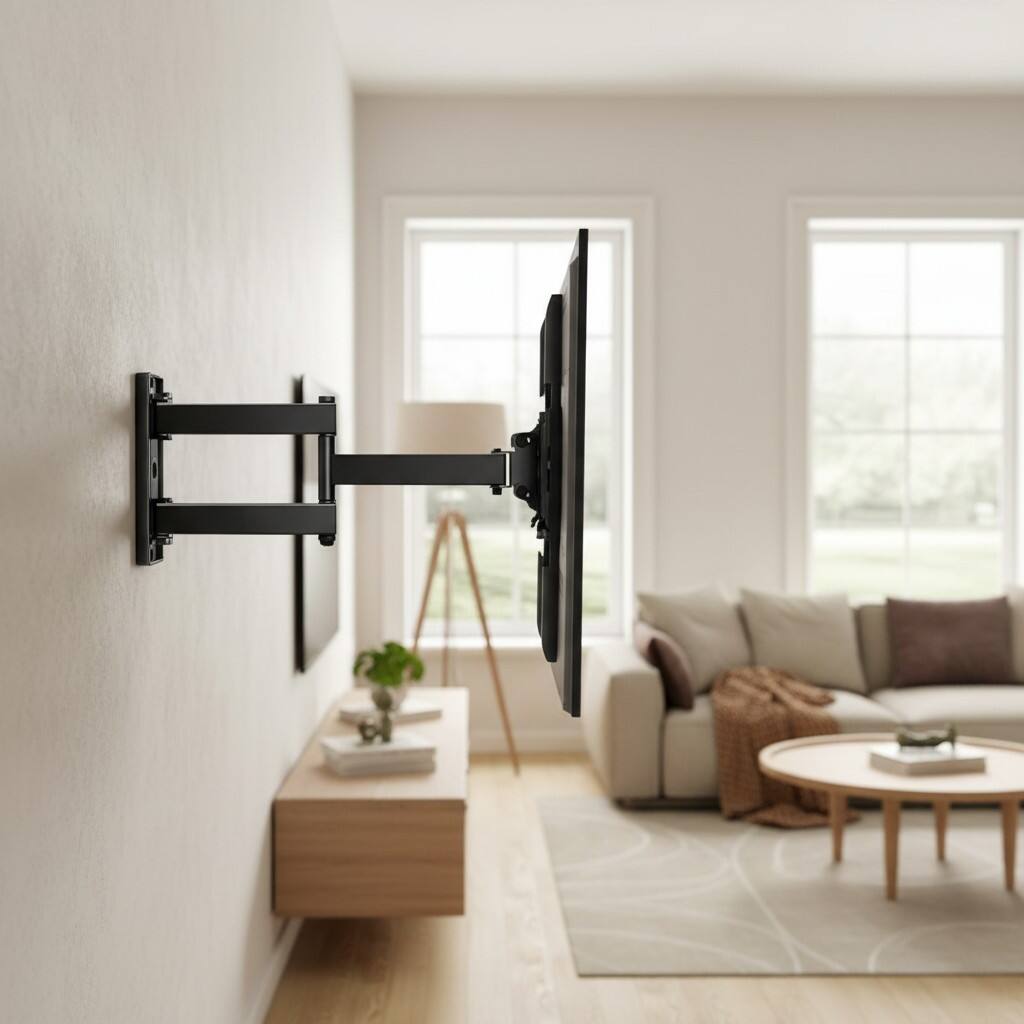 Alt View 1. Dazzed Corner - Full Motion TV Wall Mount 26–65", Corner Articulating Arm, VESA 400x400 - Black.