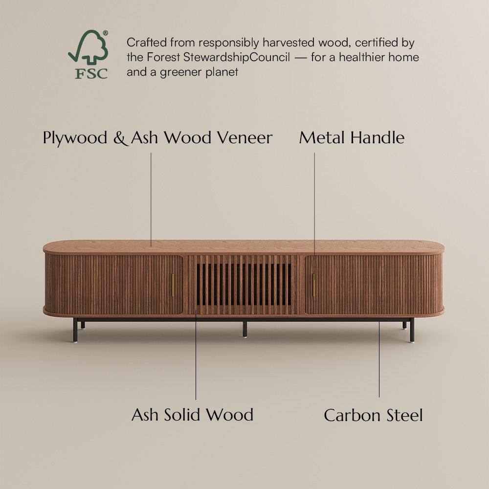 Crafted from responsibly harvested wood, certified by the Forest Stewardship Council — for a healthier home and a greener planet

Plywood & Ash Wood Veneer  
Metal Handle  
Ash Solid Wood  
Carbon Steel