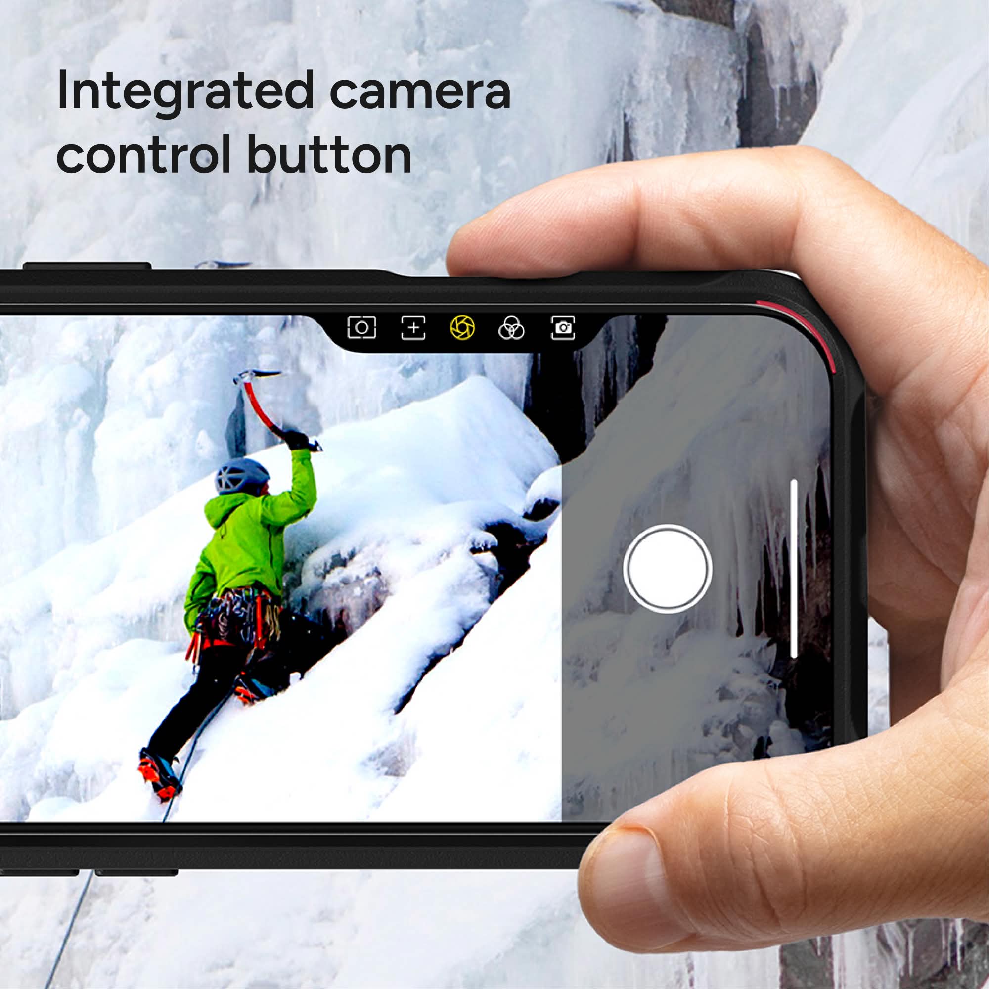 Integrated camera control button