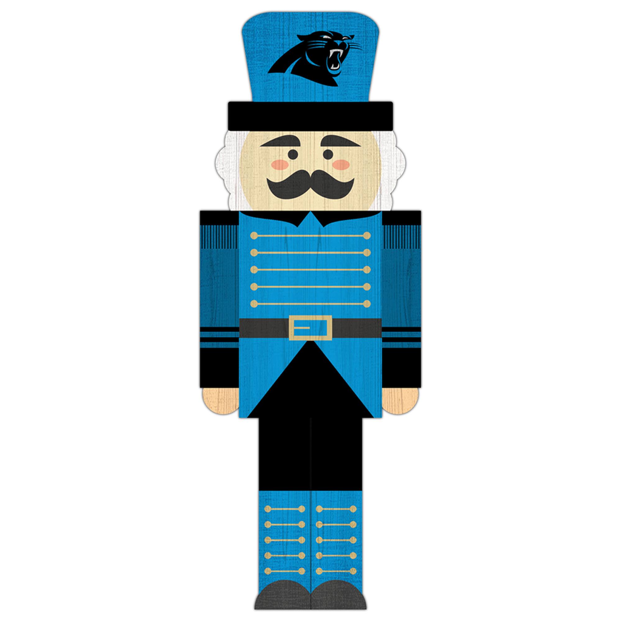 Front. Fan Creations - Carolina Panthers 31'' Nutcracker Leaner - Multicolor.