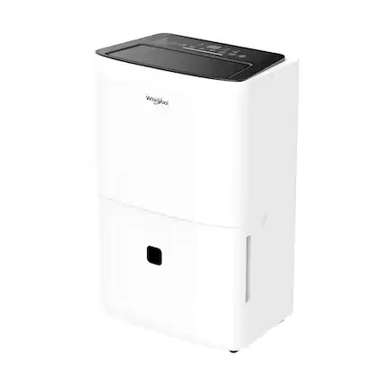 Front. Whirlpool - 25 Pint 1500 Sq. Ft 3.7 quart Energy Star Certified Dehumidifier in White - White.
