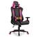 Front. Costway - Massage Gaming Chair with Headrest - Pink and Black.