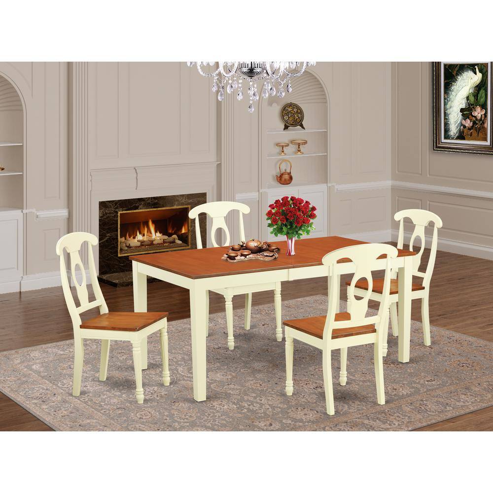 East West Furniture 5 PcTable and Chairs set for 4 Table and 4 Dining ...