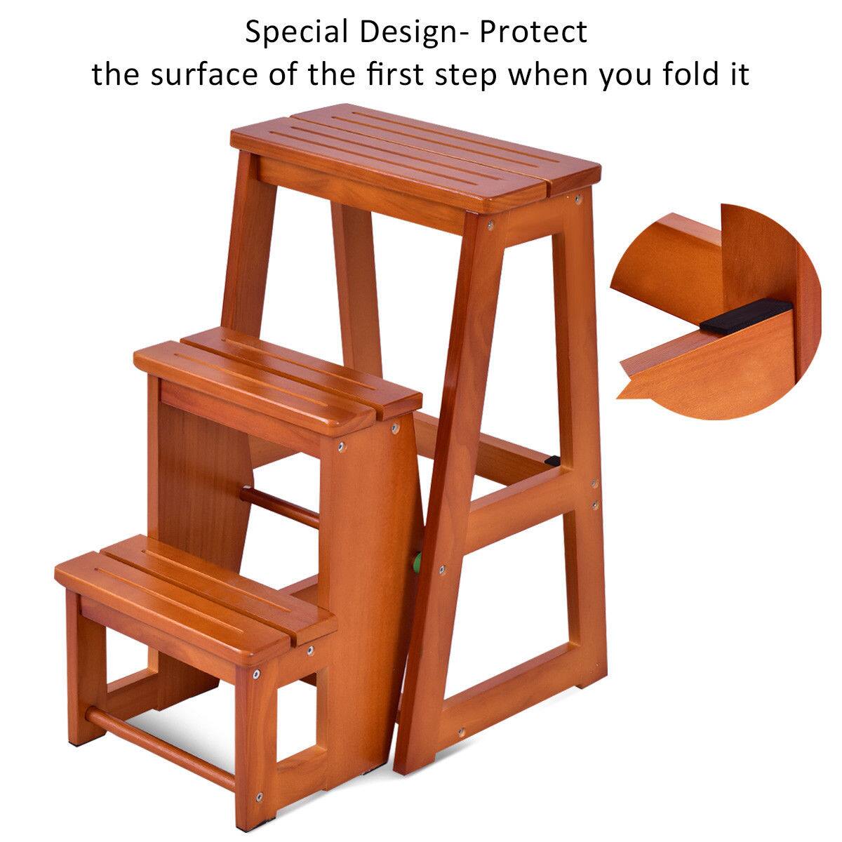Special Design- Protect the surface of the first step when you fold it