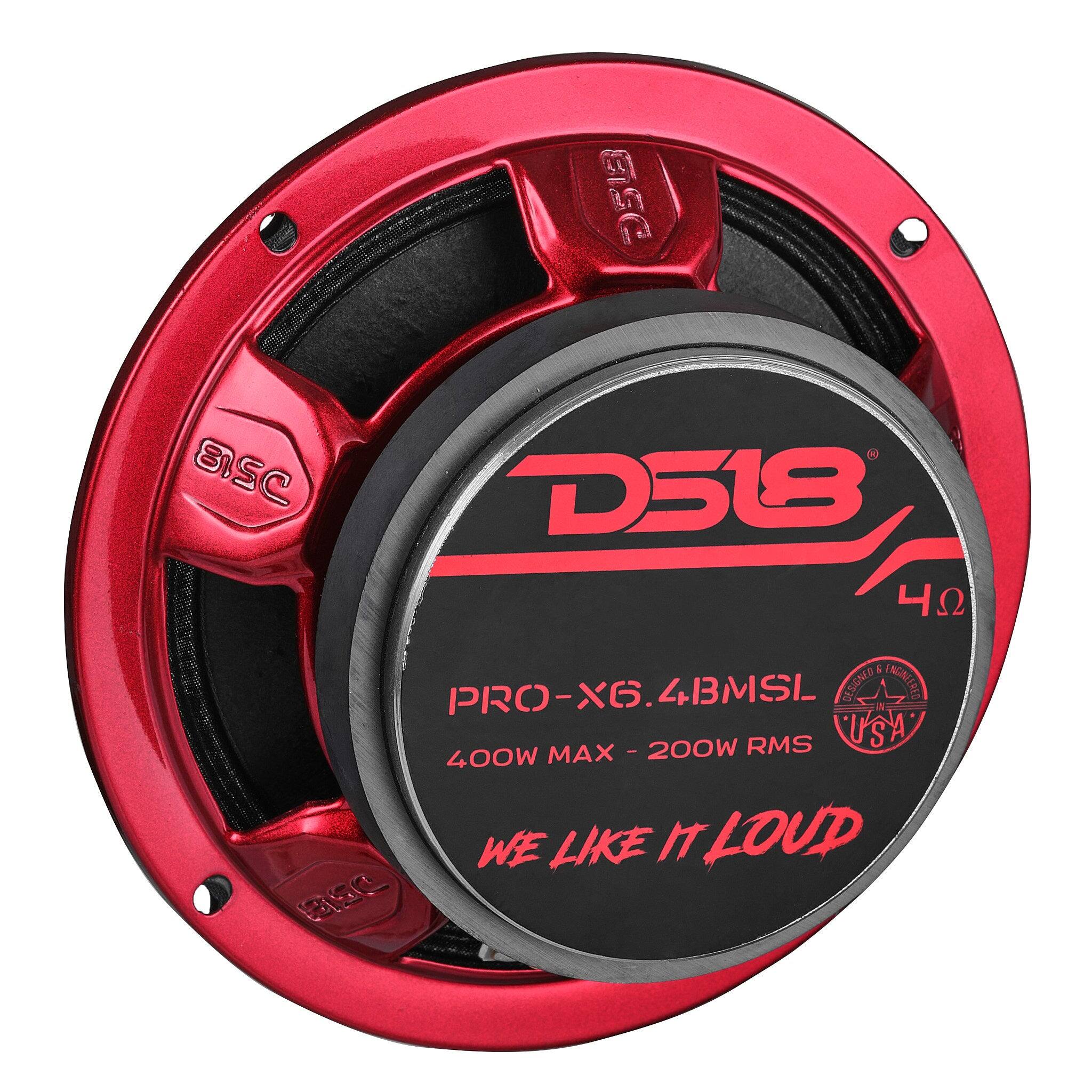 GsC 2218 D58 40 & PRO-XG.4BMSL PRO I aX 4BMSL DESIGNED IN ENGINEERED 0 RMS USA 400W MAX I 200W WE LIKE IT LOUD