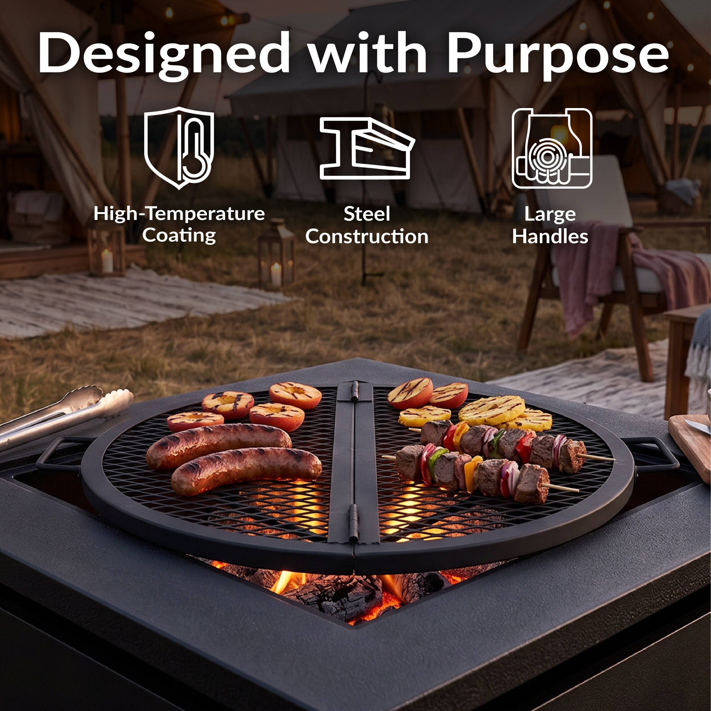 Designed with Purpose

- High-Temperature Coating
- Steel Construction
- Large Handles