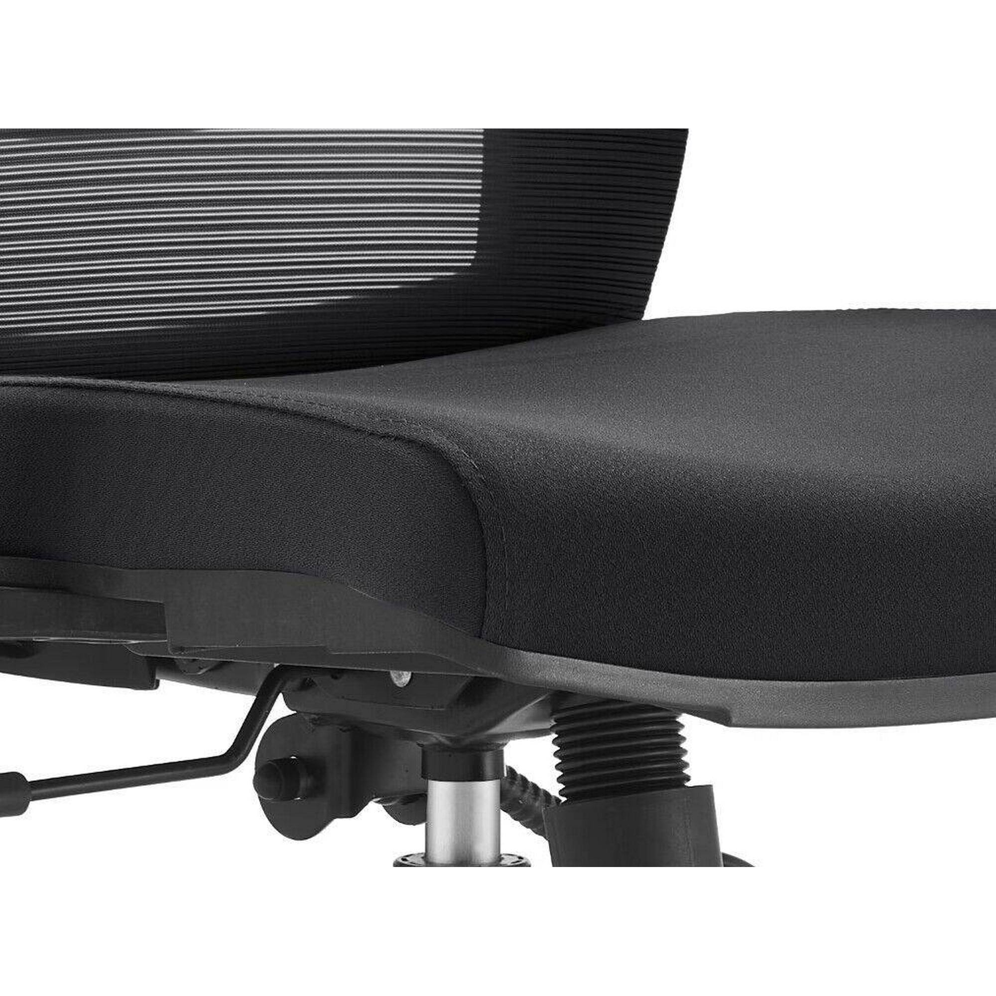 Alt View 6. LeisureMod - Adorit Office Chair Ergonomic Mid-Back Mesh Computer Chair with Swivel & Tilt – Comfortable Desk Chair - Black.