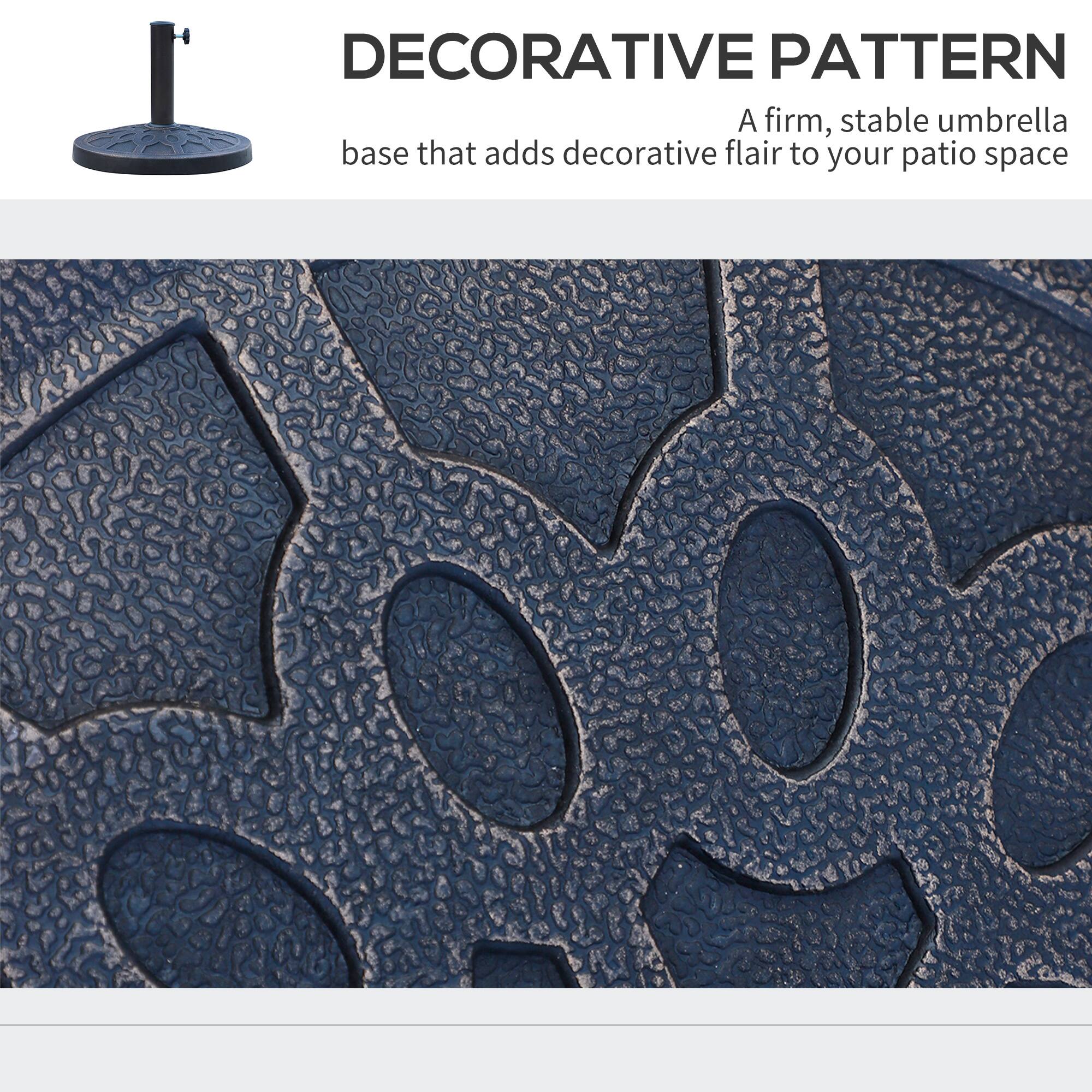 DECORATIVE PATTERN

A firm, stable umbrella base that adds decorative flair to your patio space