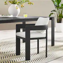 Tahoe Outdoor Patio Aluminum Dining Chair by Modway - Gray White