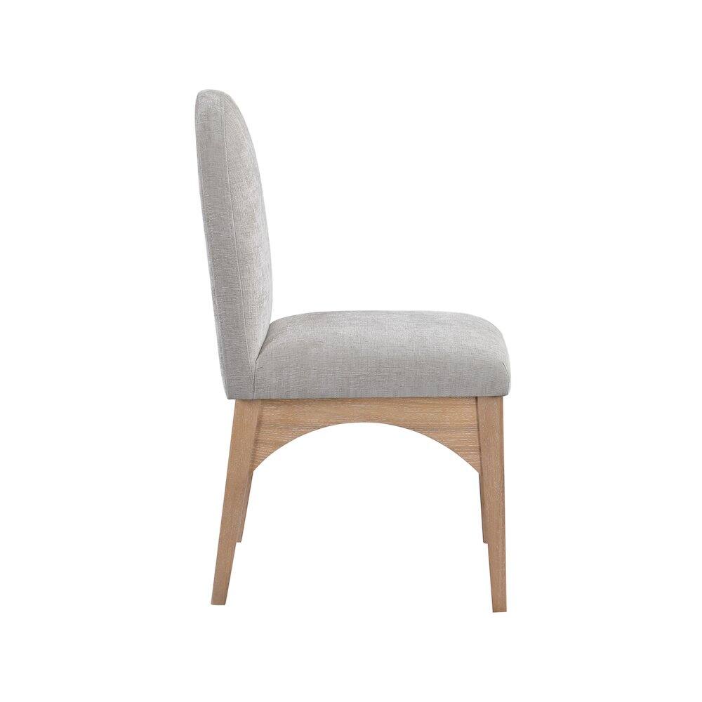 Alt View 3. Meridian Furniture - Waldorf Grey Chenille Fabric Dining Chair - Grey.