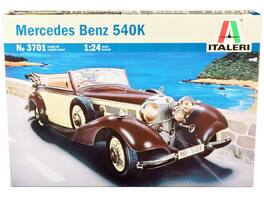 Skill 3 Model Kit Mercedes Benz 540K 1/24 Scale Model by Italeri - Brown