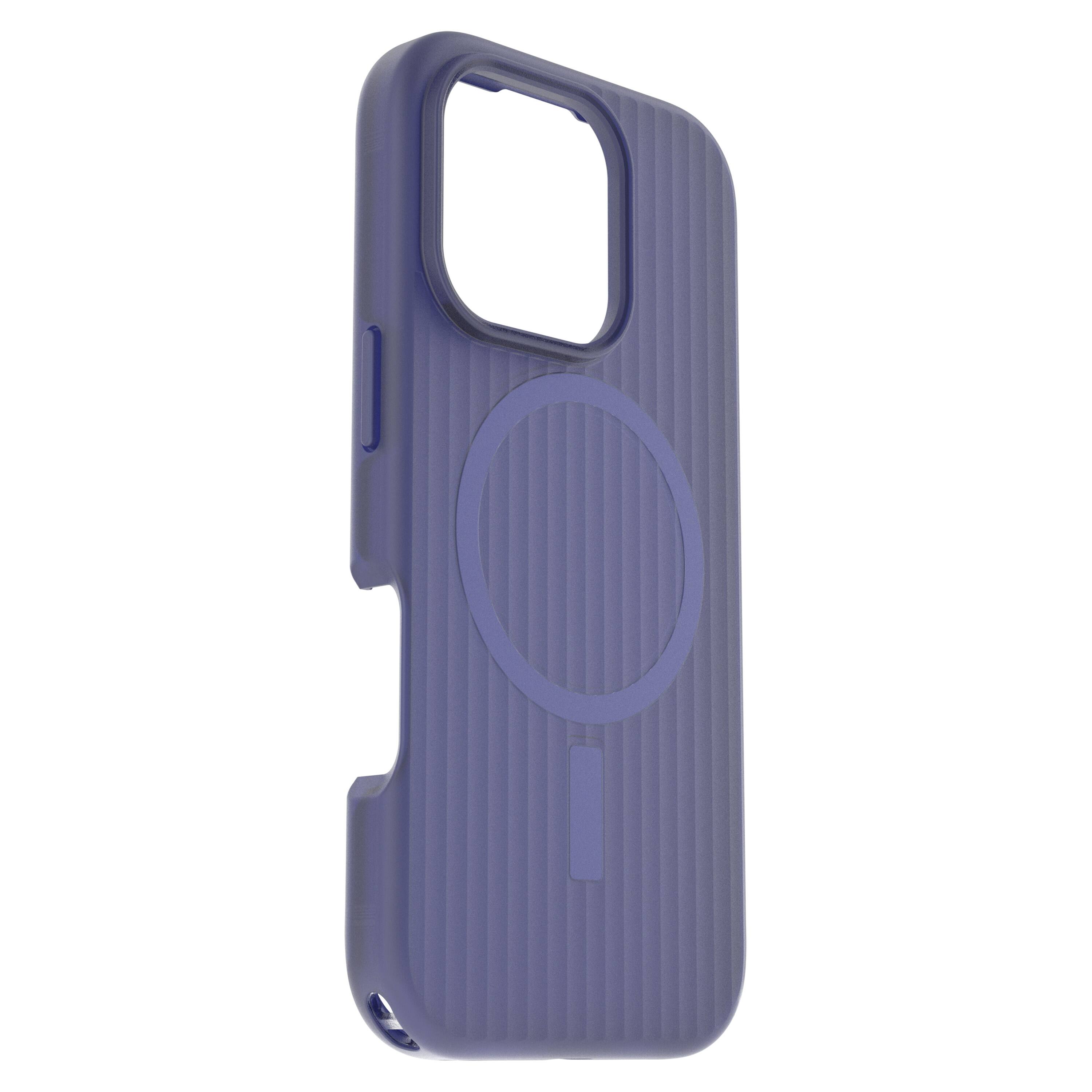 Left. OtterBox - Symmetry Series Hard Shell for MagSafe for Apple iPhone 16 Pro - Craft Blue.