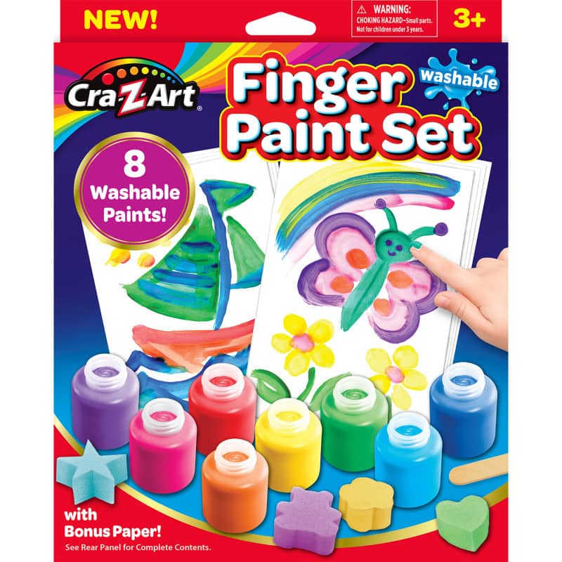 Cra-Z-Art - Washable Finger Paints Set 8 Colors