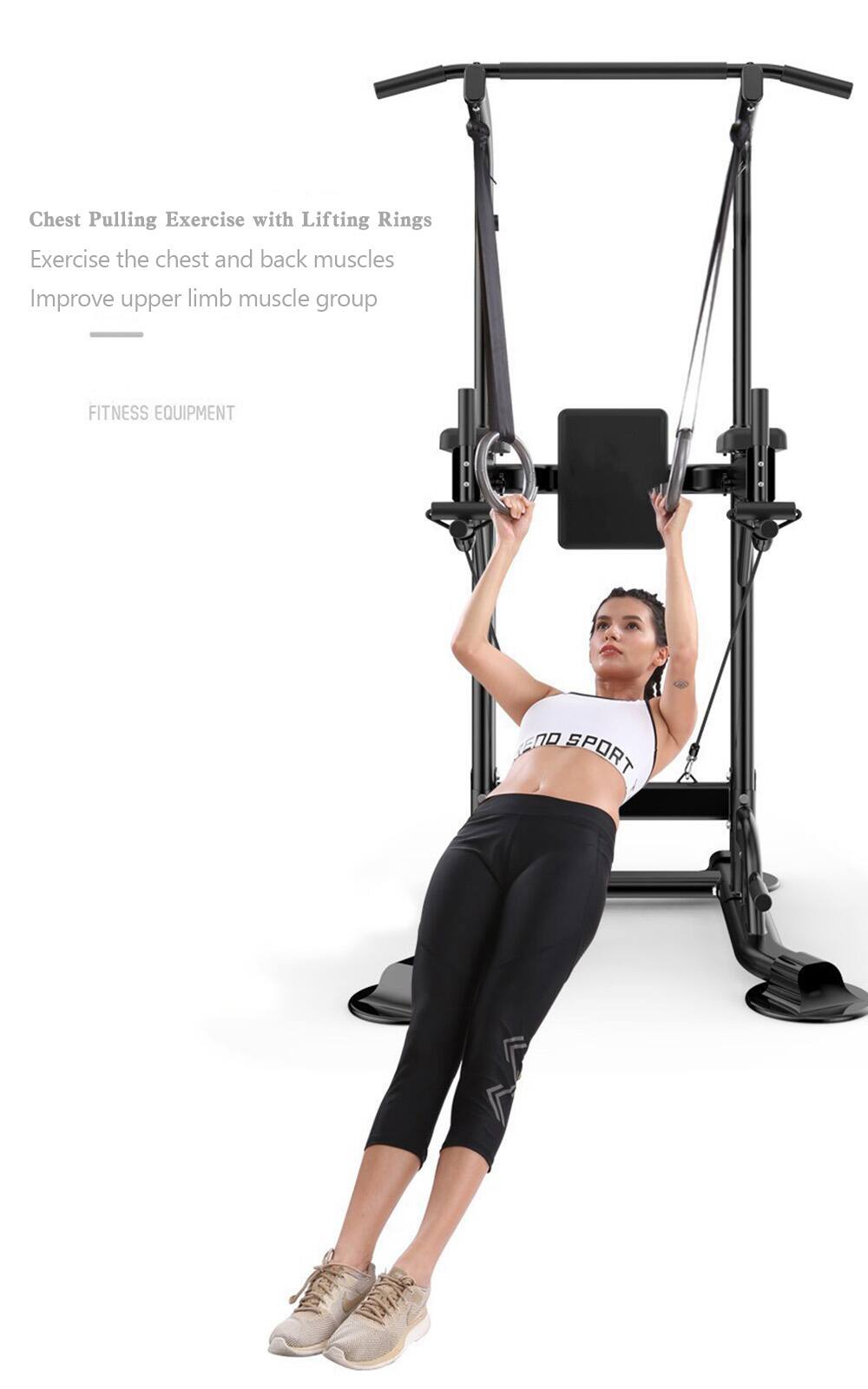 Chest Pulling Exercise with Lifting Rings  
Exercise the chest and back muscles  
Improve upper limb muscle group  

FITNESS EQUIPMENT  
KEND SPORT