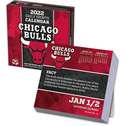 **2022 Daily Sports Calendar**
**CHICAGO BULLS**
**FACT**
The Bulls have drafted two players out of the University of Arkansas in the past five years (entering the 2020-21 season): Bobby Portis in 2015 and Daniel Gafford in 2019.
**JAN 1/2**
**SATURDAY/SUNDAY**
New Year's Day - 1st
---
**January 2022**
S M T W T F S
1 2 3 4 5 6 7
8 9 10 11 12 13 14
15 16 17 18 19 20 21
22 23 24 25 26 27 28
29 30 31
**February 2022**
S M T W T F S
1 2 3 4 5
6 7 8 9 10 11 12
13 14 15