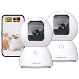 CiNMOORE - Smart Indoor Camera Dual-Band WiFi6 2 cameras included.