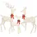 Front. Best Choice Products - Best Choice Products 6.5ft 3-Piece Lighted Christmas Deer Set Outdoor Yard Decoration w/ 385 LED Lights, Stakes - White - White.
