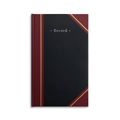 Staples - Record Book, 7.25" x 11.75" - Black/Burgundy