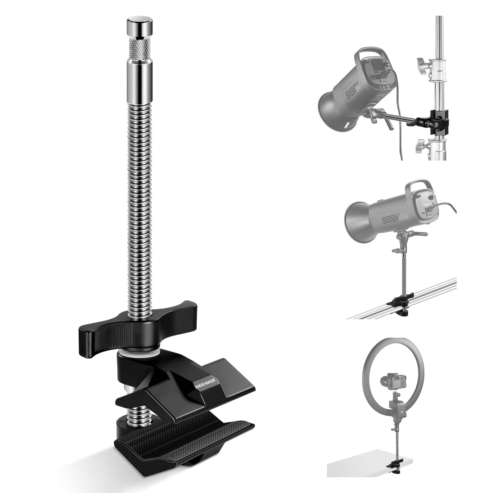 "Neewer - 9"" Heavy-Duty End Jaw Grip for C-Stand - 5/8"" Steel Shaft Clamp for Softboxes & LED Lights" price history on PriceWatchPro