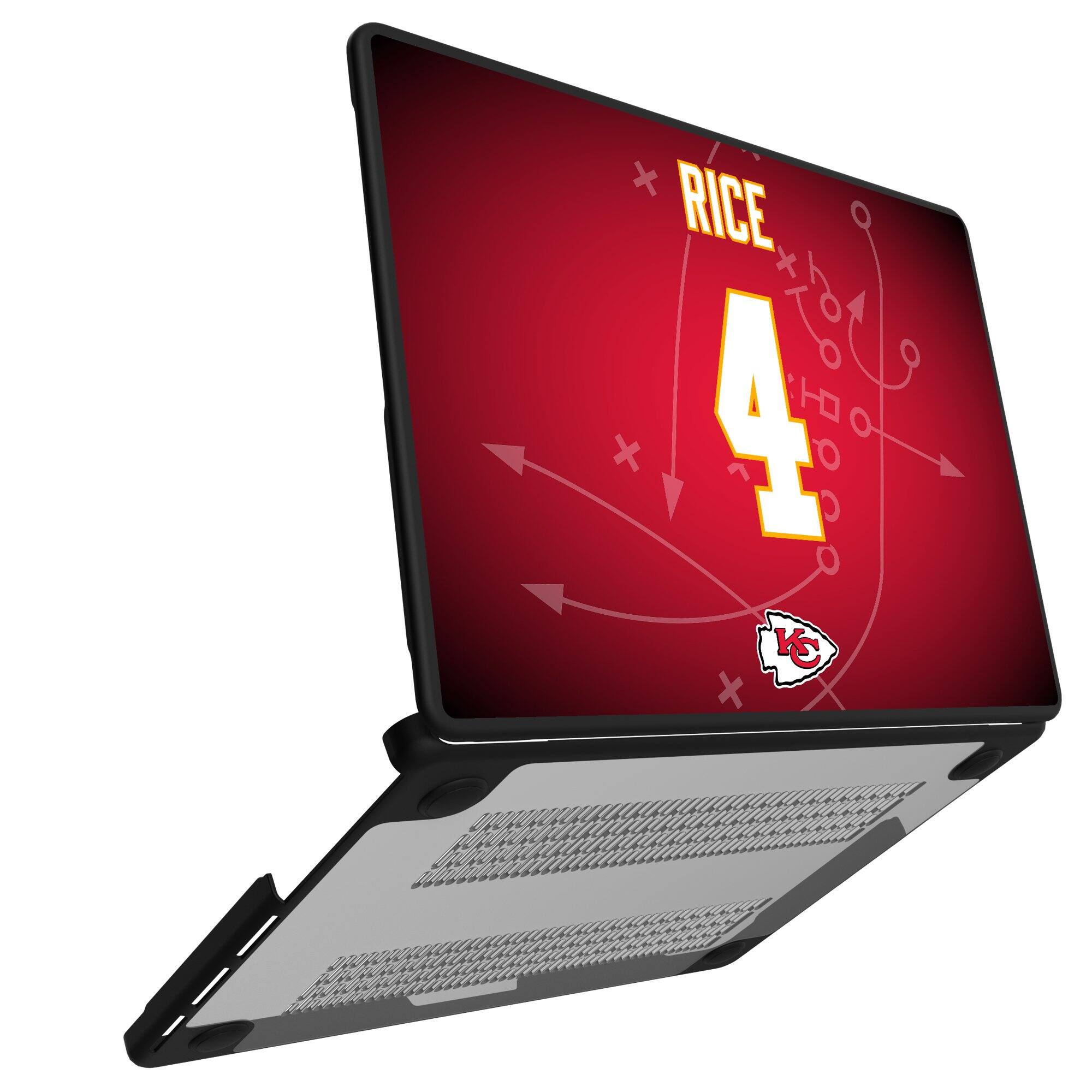 Alt View 1. Keyscaper - Rashee Rice Kansas City Chiefs MacBook Case - Pro 16 in - Multicolor.