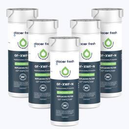 GLACIER FRESH - XWFE Water Filter(with chip), Replacement for GE XWFE, XWF Refrigerator Water Filter, NSF/ANSI 42, 5 Pack