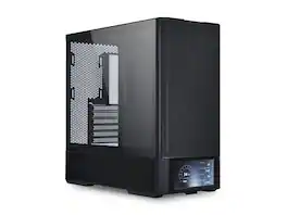 Lian Li - LANCOOL 207 ATX Mid-Tower Case w/ LCD, Mesh Panels, 2x 140x40mm PWM Fans, 2x 140mm Fans, PSU Mount Options - Black