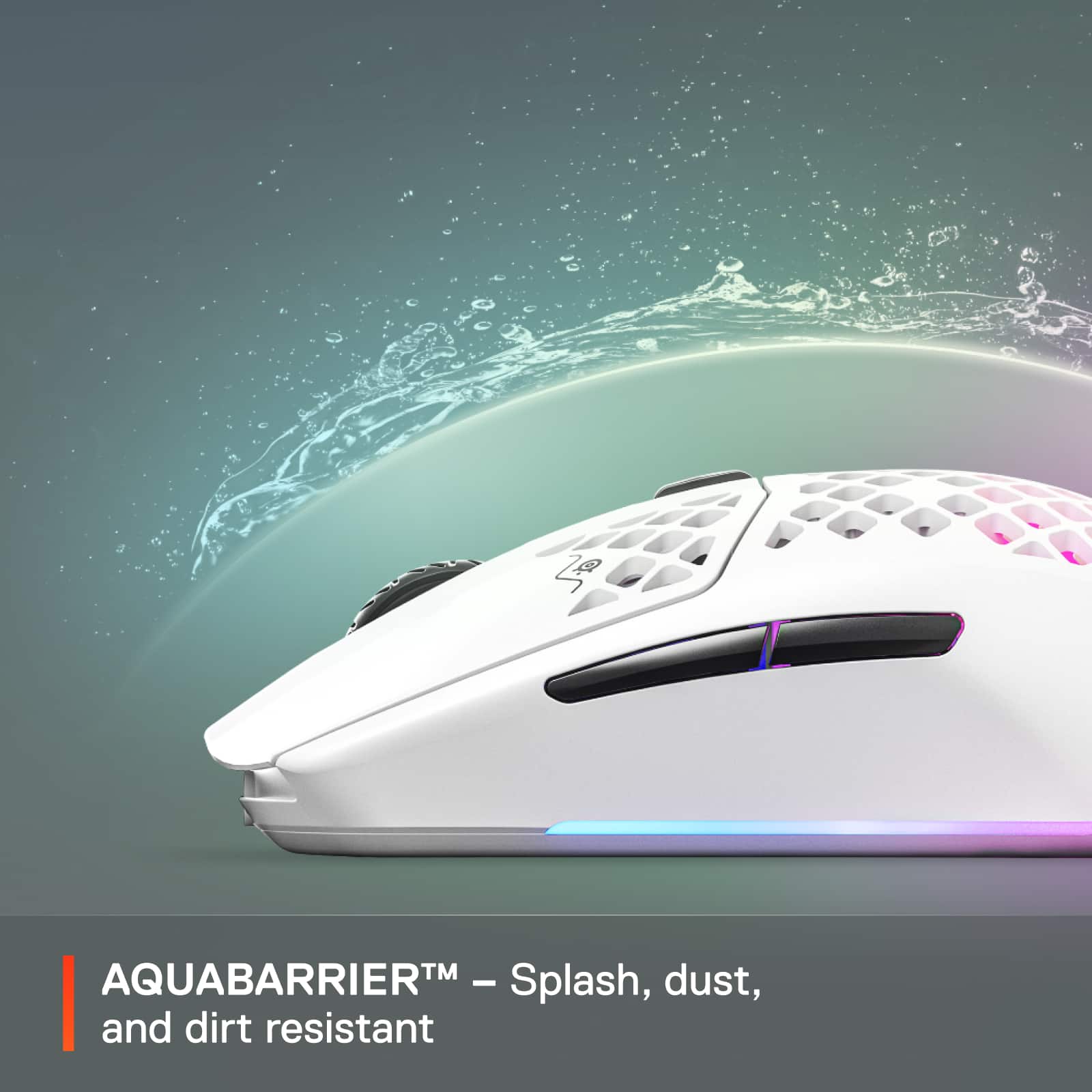 AquabarrierTM - Splash, dust, and dirt resistant.