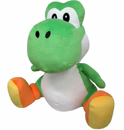 Front. Little Buddy - Super Mario All Star Collection 10 Inch Plush | Yoshi - Green.