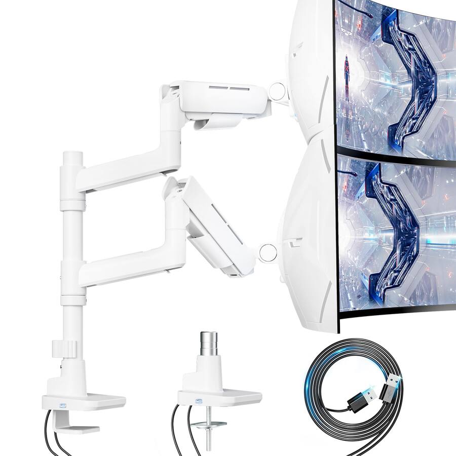 Base Assembly For Monitor Cedar Assembly Dual Monitor Mount For Ultrawide Heavy Duty Curved ...