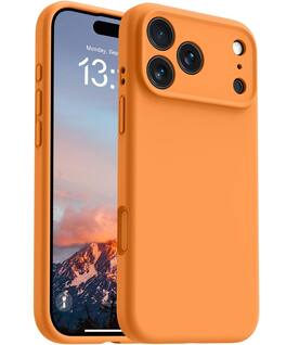 FINEAK - Magnetic Liquid Silicone Case for iPhone 17 Pro Max with Magsafe - Orange