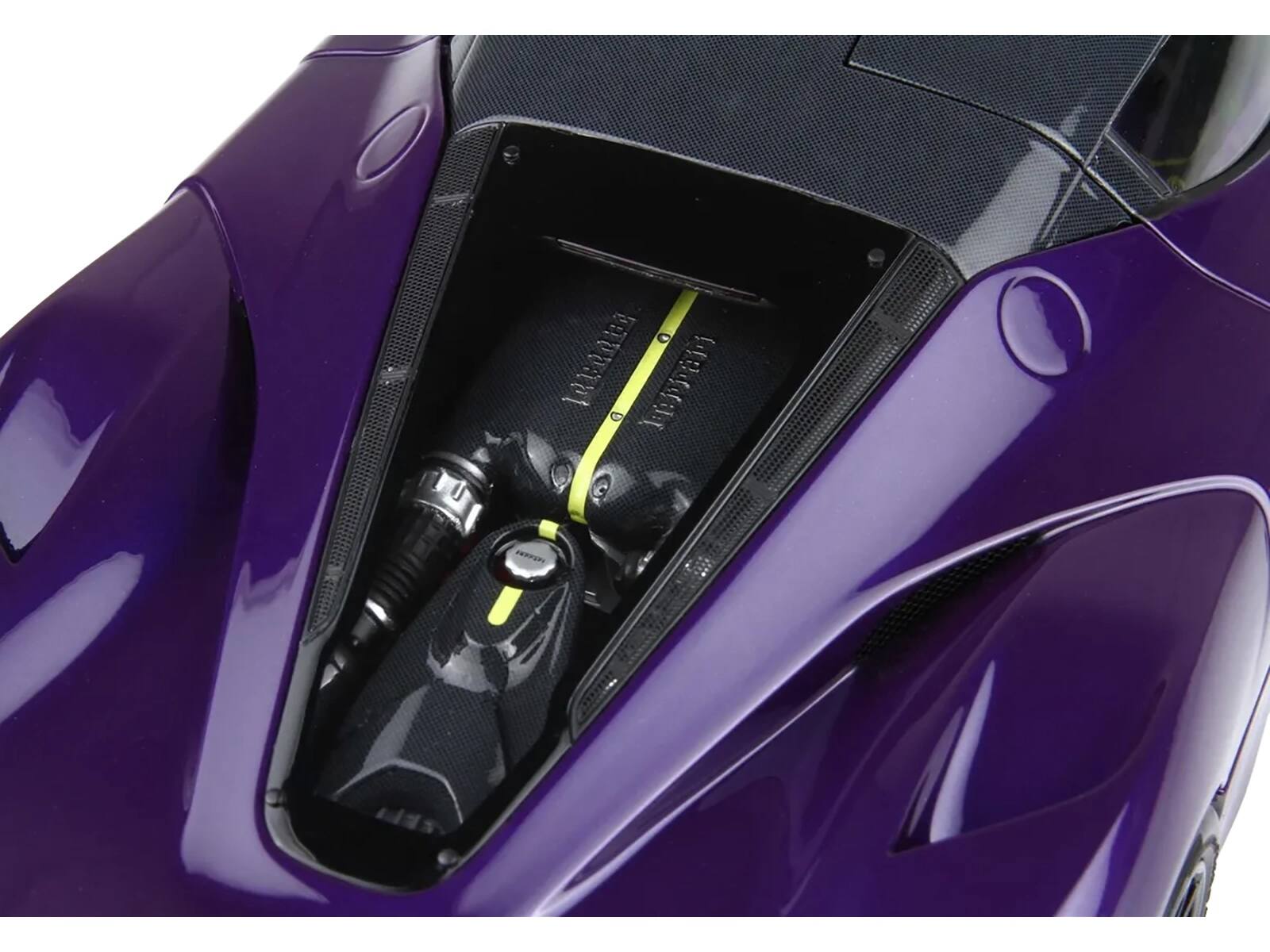 Alt View 3. BBR - 2012 Ferrari LaFerrari Purple Dubai Metallic (Viola Vio) with Black Top With Display Case Ltd Ed 1/18 Model Car by BBR.