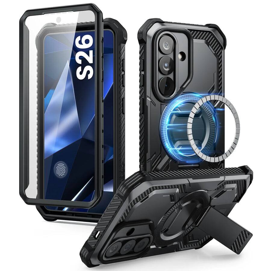 Alt View 1. i-Blason - Armorbox Case for Samsung Galaxy S26 – Kickstand, Screen Protector, Military-Grade - Black.