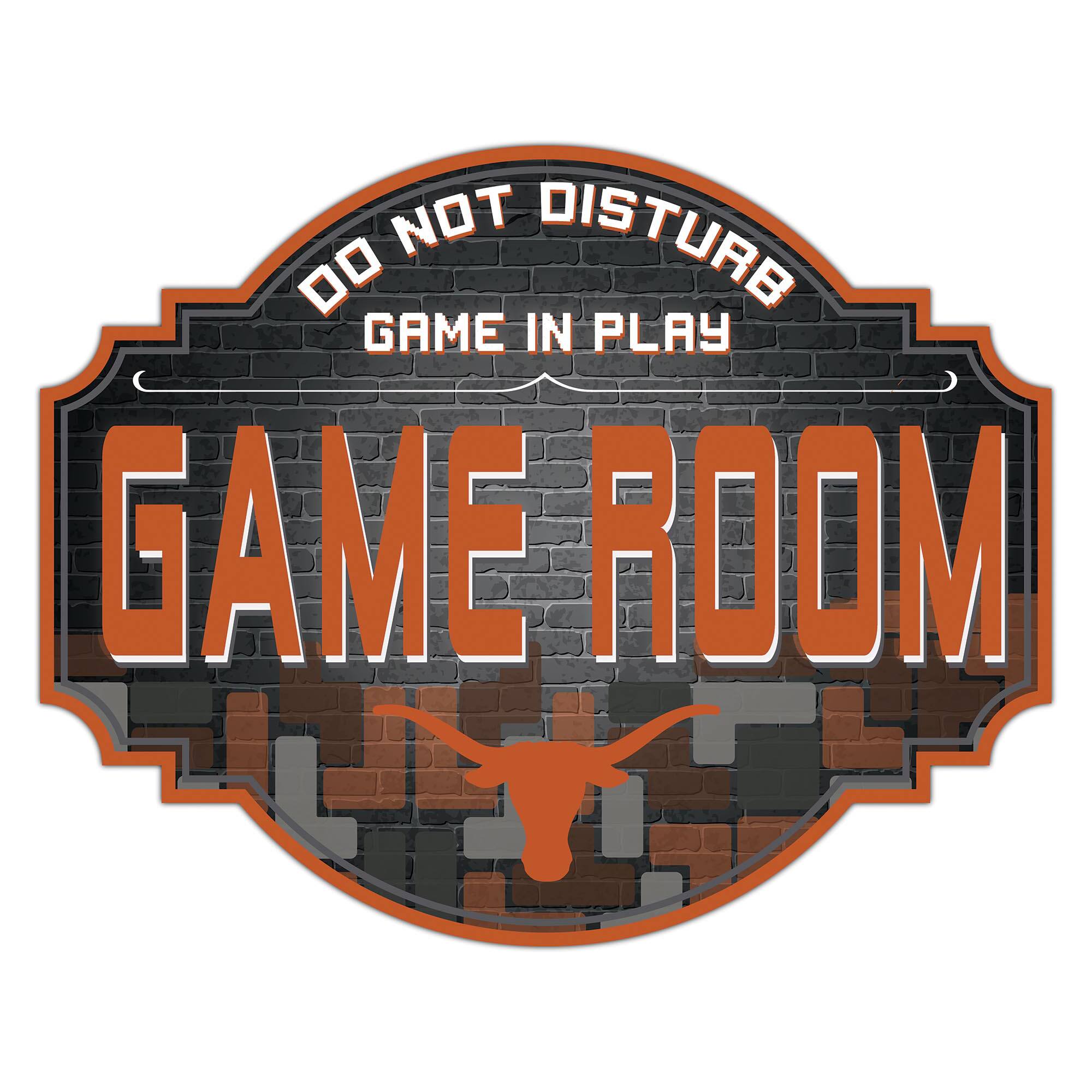 Texas Longhorns 12'' Game Room Tavern Sign