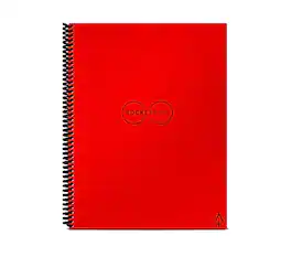Rocketbook - Core Reusable Smart Notebook, 8.5" x 11", Dot-Grid Ruled, 32 Sheets - Red