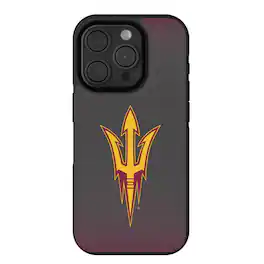 Keyscaper - NCAA - Arizona State Sun Devils Linen Logo iPhone Bump Case - 14 - Black