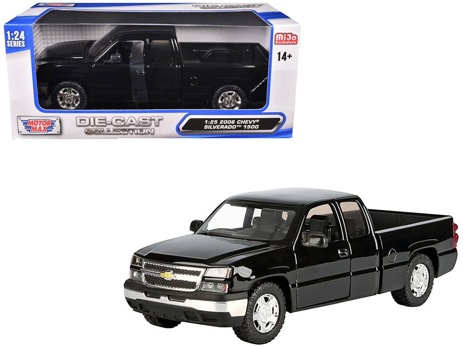 1:24 SERIES MiJo Exclusives 14+ MOTOR DIE-CAST MAX COLLECTION 1:25 2006 CHEVY SILVERADO 1500
