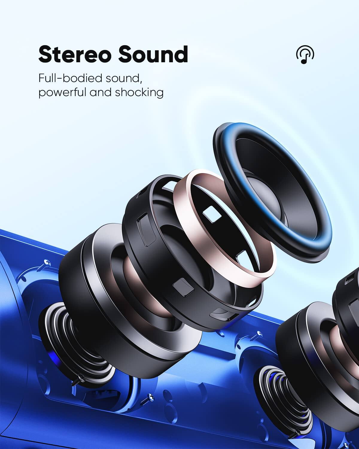 Stereo Sound

Full-bodied sound, powerful and shocking