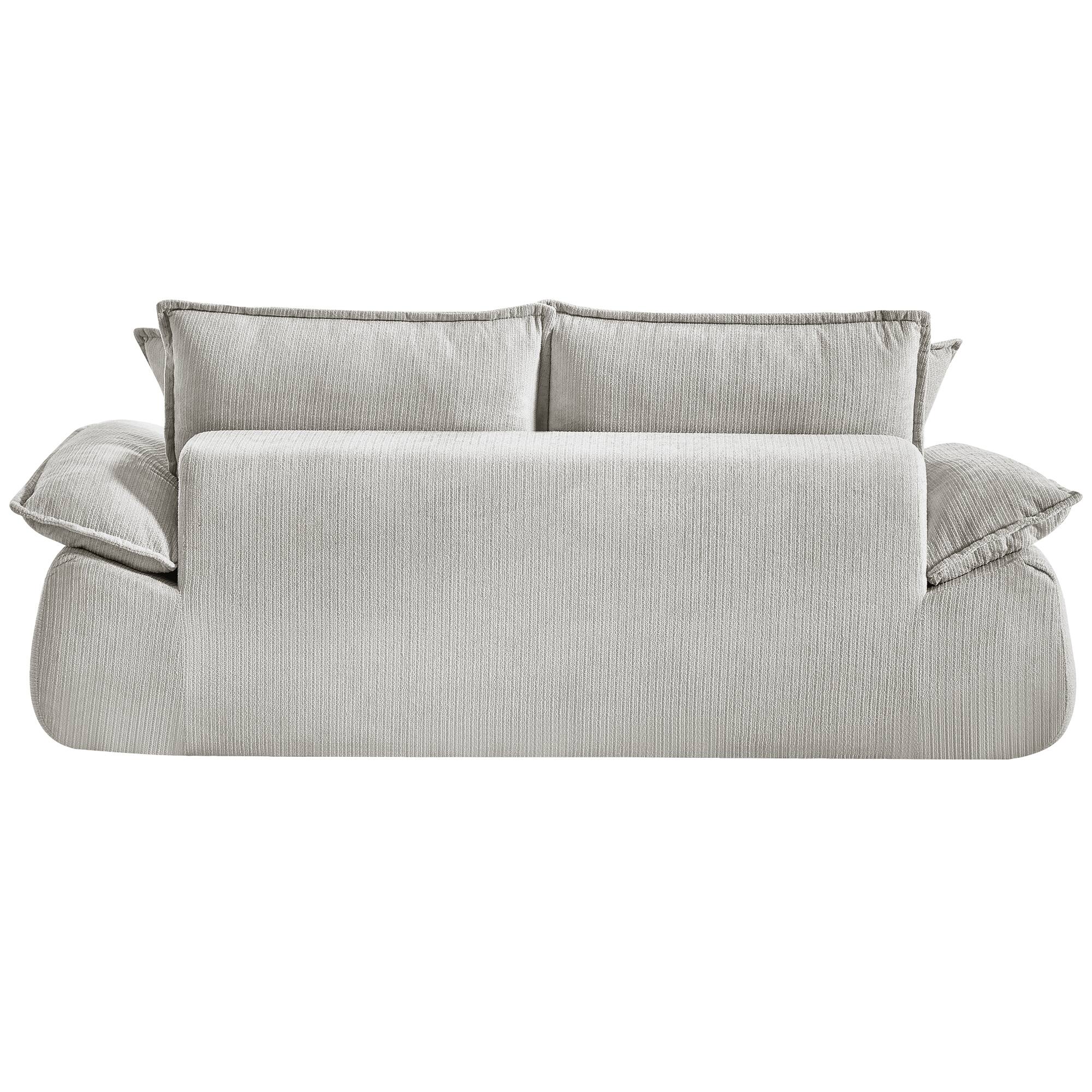 Alt View 8. Meqiodas - Boneless Loveseat, 2-Seater Boneless Sofa with Removable Cushions & 2 Pillows, Small Couch for Living Room, Apartments - Gray.