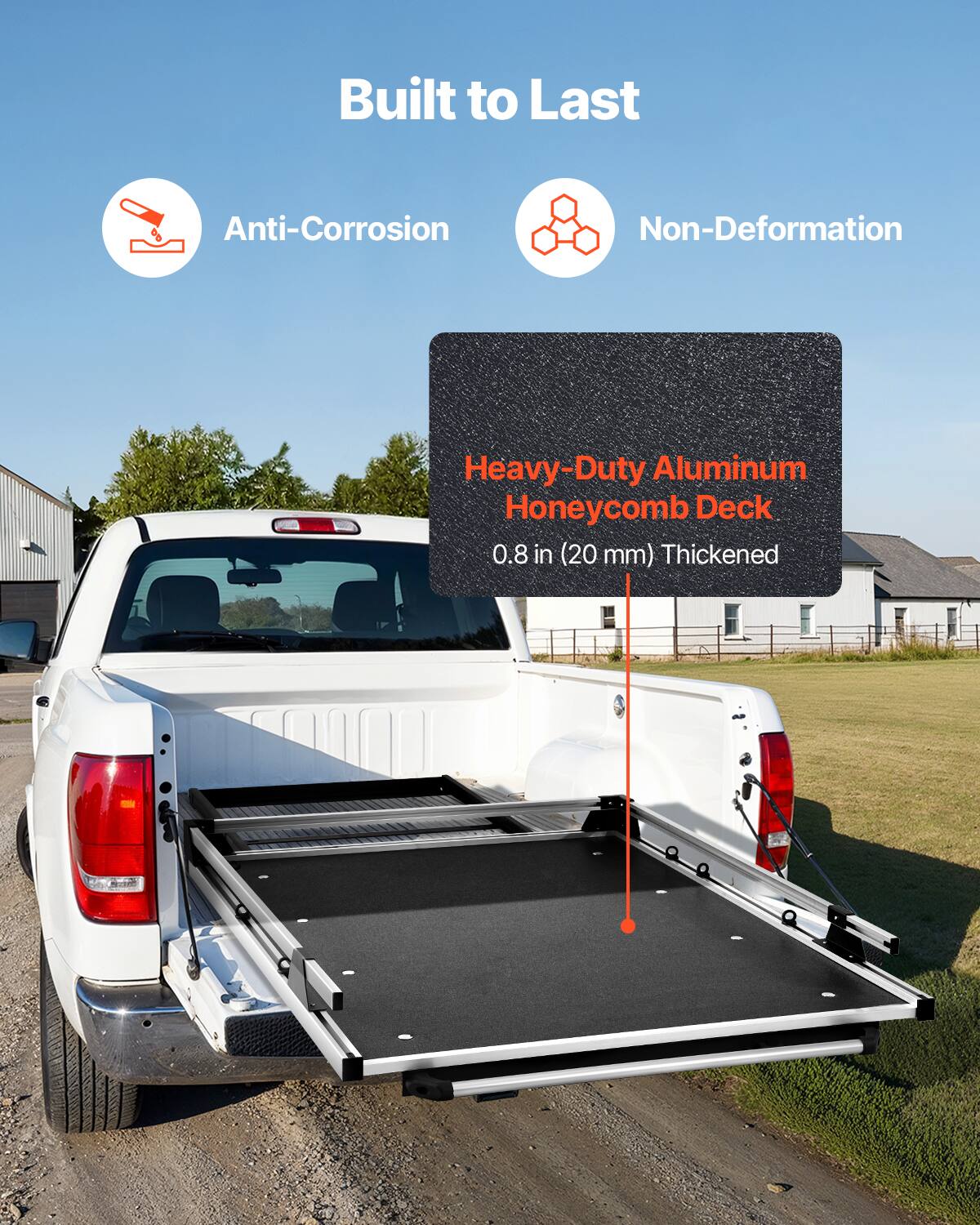 Built to Last Anti-Corrosion Non-Deformation Heavy-Duty Aluminum Honeycomb Deck 0.8 in (20 mm) Thickened