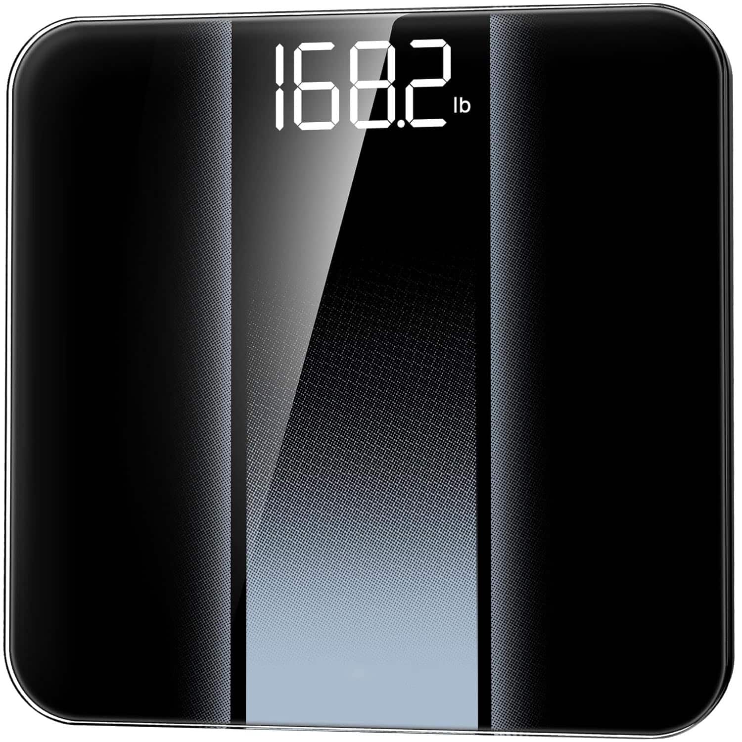 FINEAK - Digital Body Weight Scale-Precision LED, Tempered Glass Design - Silver