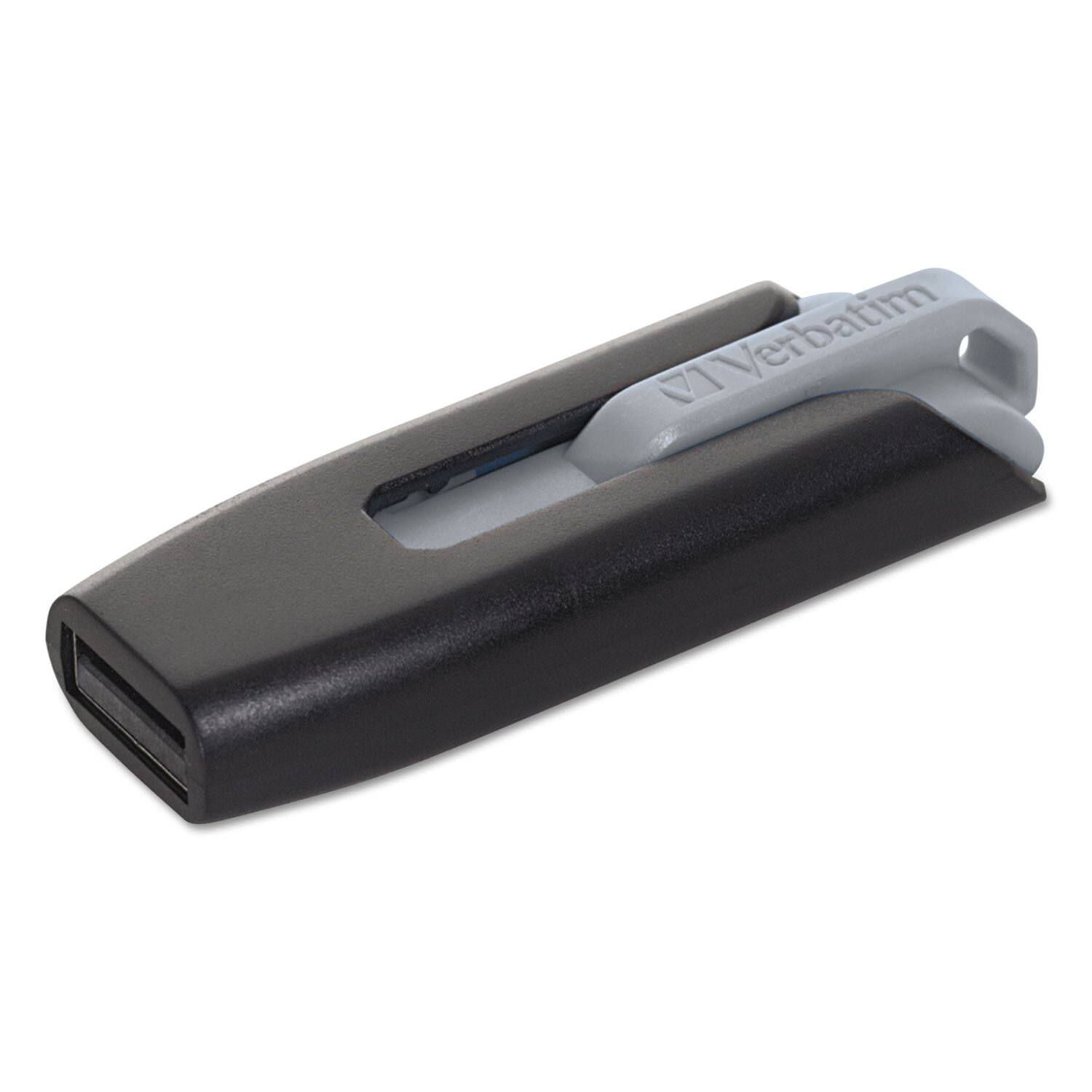 Alt View 2. Verbatim - Verbatim 49172 Store 'n' Go V3 16 GB USB 3.0 Drive - Black/Gray - Black/Gray.