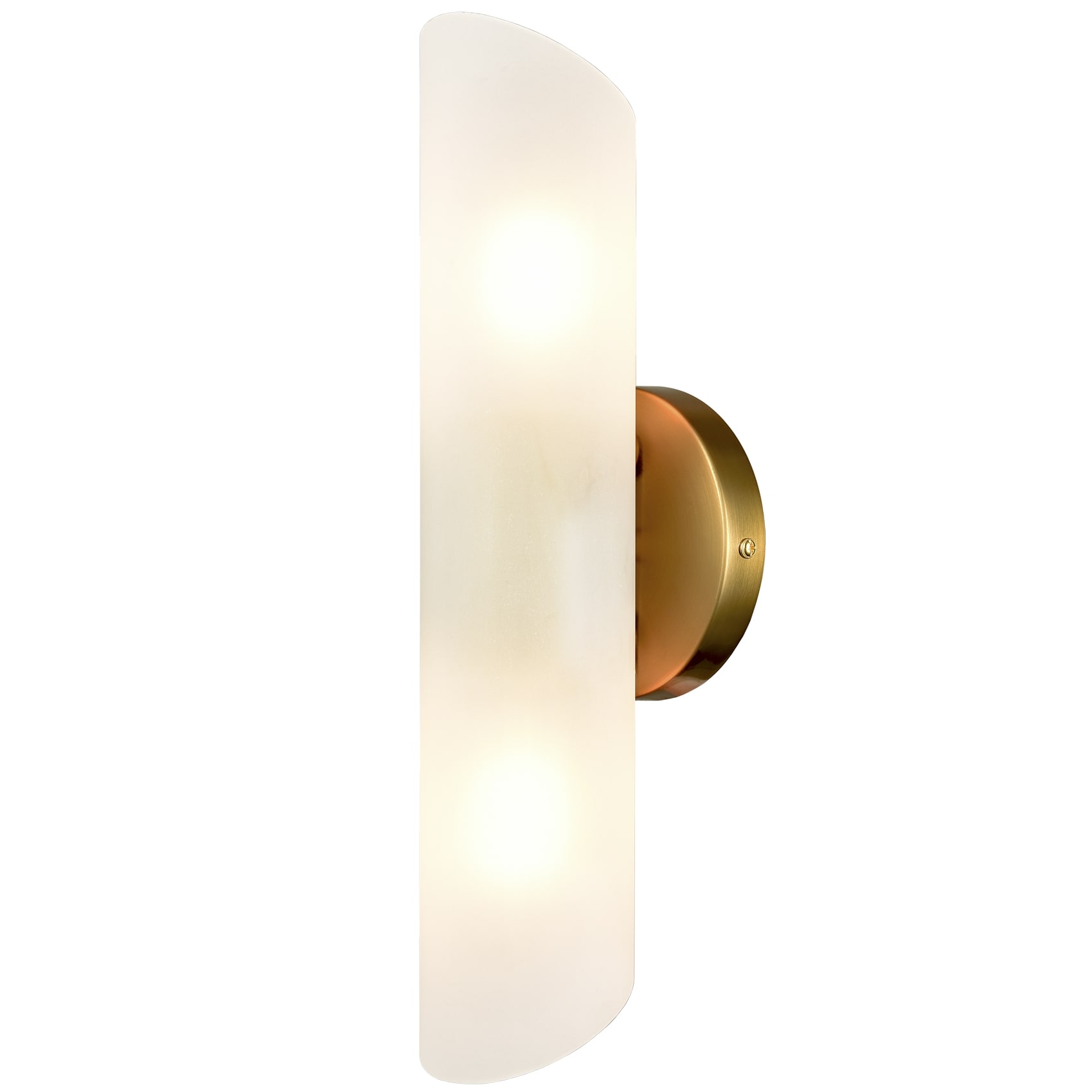 Left. MOOSE - Modern Brass 2-Light Cylinder Sconce Lighting Set of 2 - Gold.