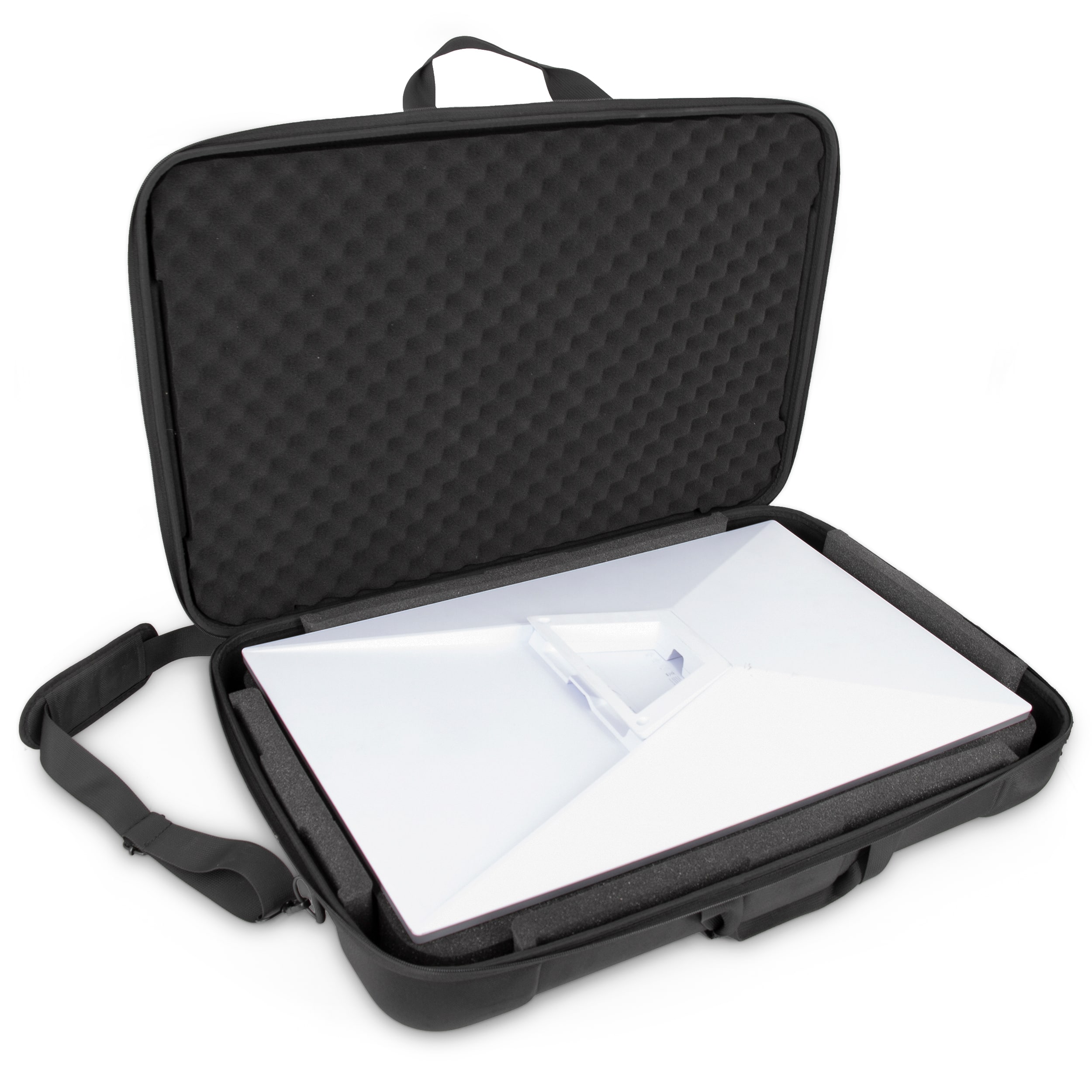 CASEMATIX - Custom Travel Case With Shoulder Strap Compatible with Starlink Gen 3 Standard Dish Kit & Accessories - Black