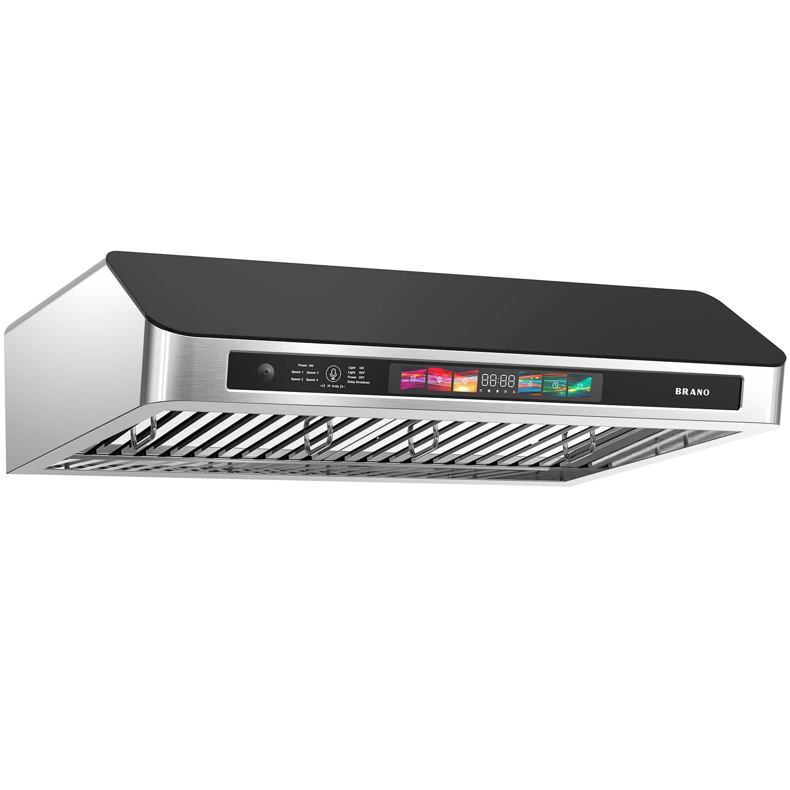 Brano - 30 inches - Externally Vented - Under cabinet Range Hood - Silver