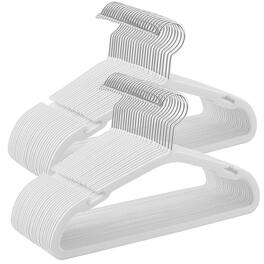 Songmics Home - Kids Hangers 50 Pack, 14 x 8 Inches, Baby Hangers for Closet, Non-Slip Velvet Hangers, Childrens Hangers,Clothes Hangers - Cloud White