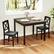Alt View 1. Costway - Costway 3 PCS Dining Table Set Wooden Square Kitchen Table with 2 Upholstered Chairs - Gray.